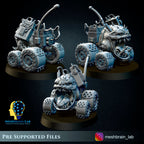 Ork Big Mek Mad Hobbyst with bomb pets, MeshBrain Lab
