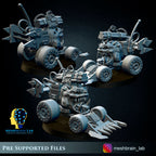 Ork Big Mek Mad Hobbyst with bomb pets, MeshBrain Lab