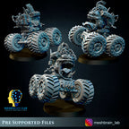 Ork Big Mek Mad Hobbyst with bomb pets, MeshBrain Lab