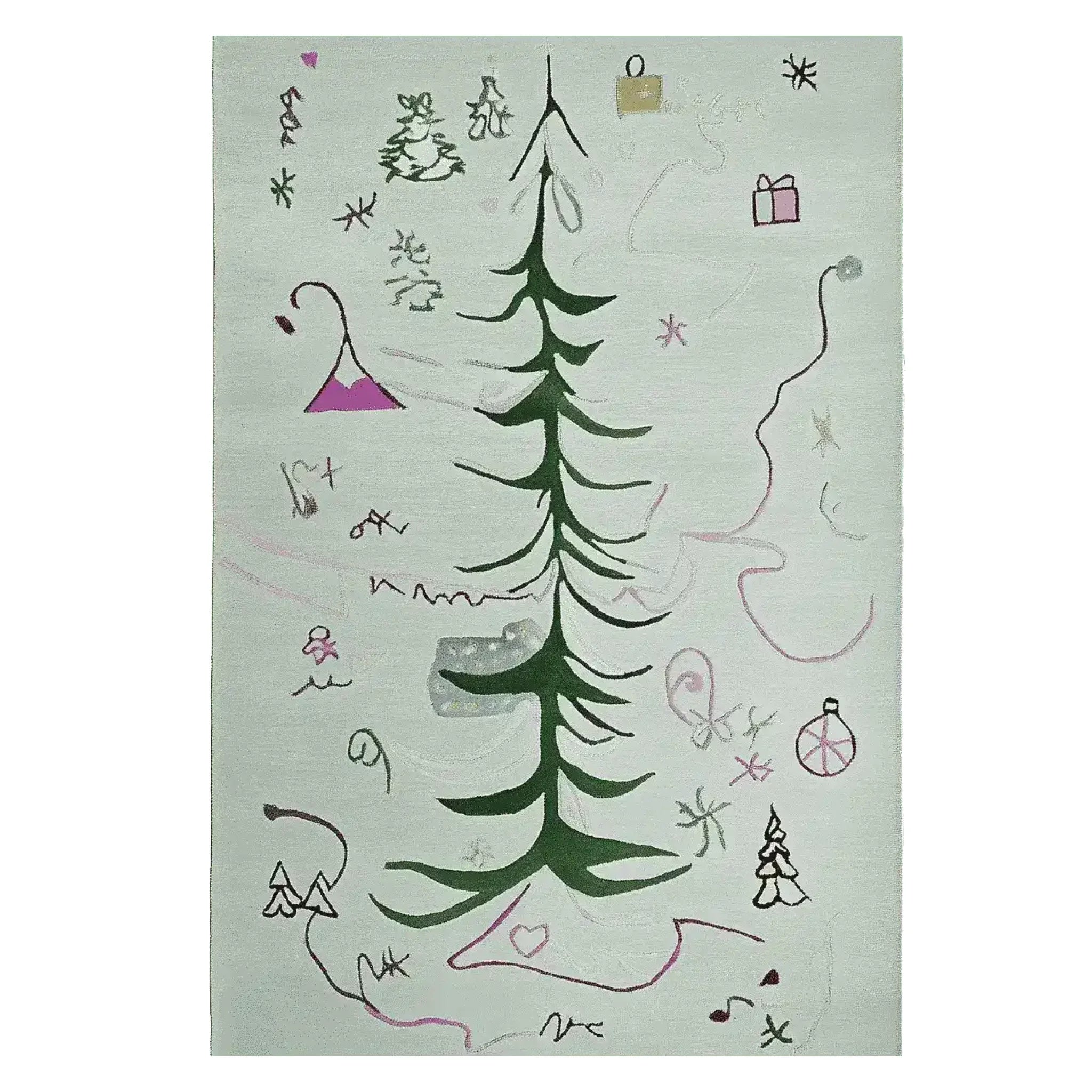 Merry Tree Whirl Hand Tufted Rug