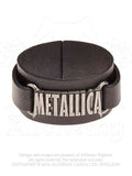 Metallica - Pulsera con correa de cuero "Logo"