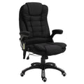 6 Point Vibrating Massage Office Chair, High Back Executive Chair with Reclining Back, Black