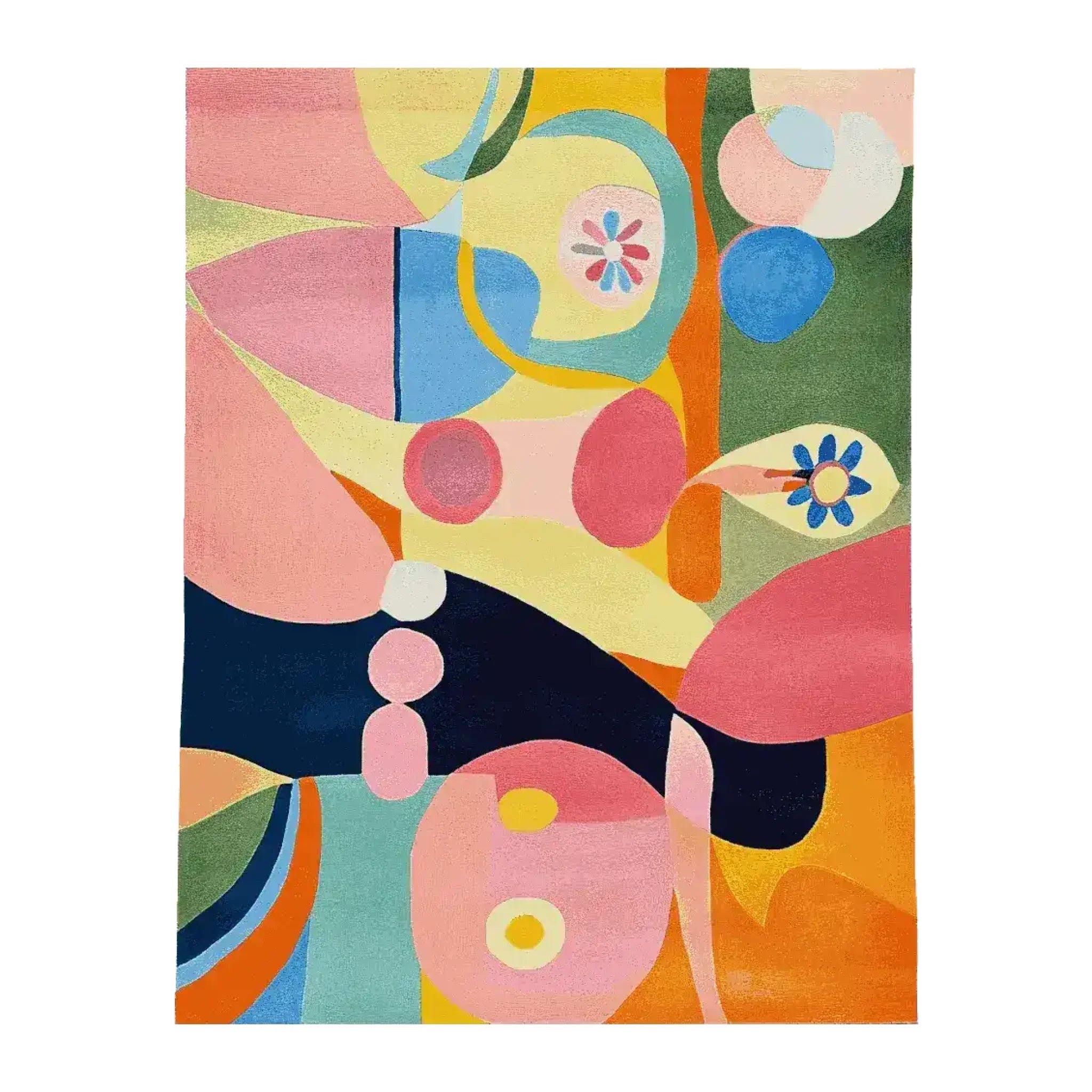 Microflora Pattern Burst Hand Tufted Rug