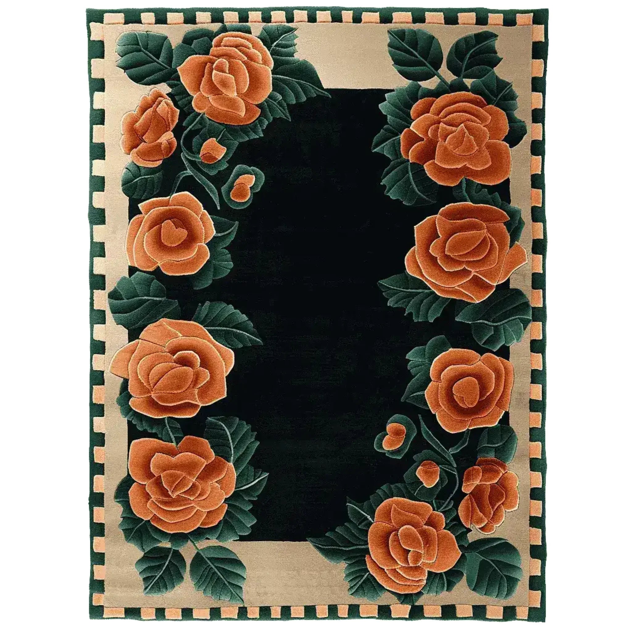 Midnight Blossom Grace Hand Tufted Rug