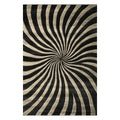 Midnight Spiral Dance Hand Tufted Rug