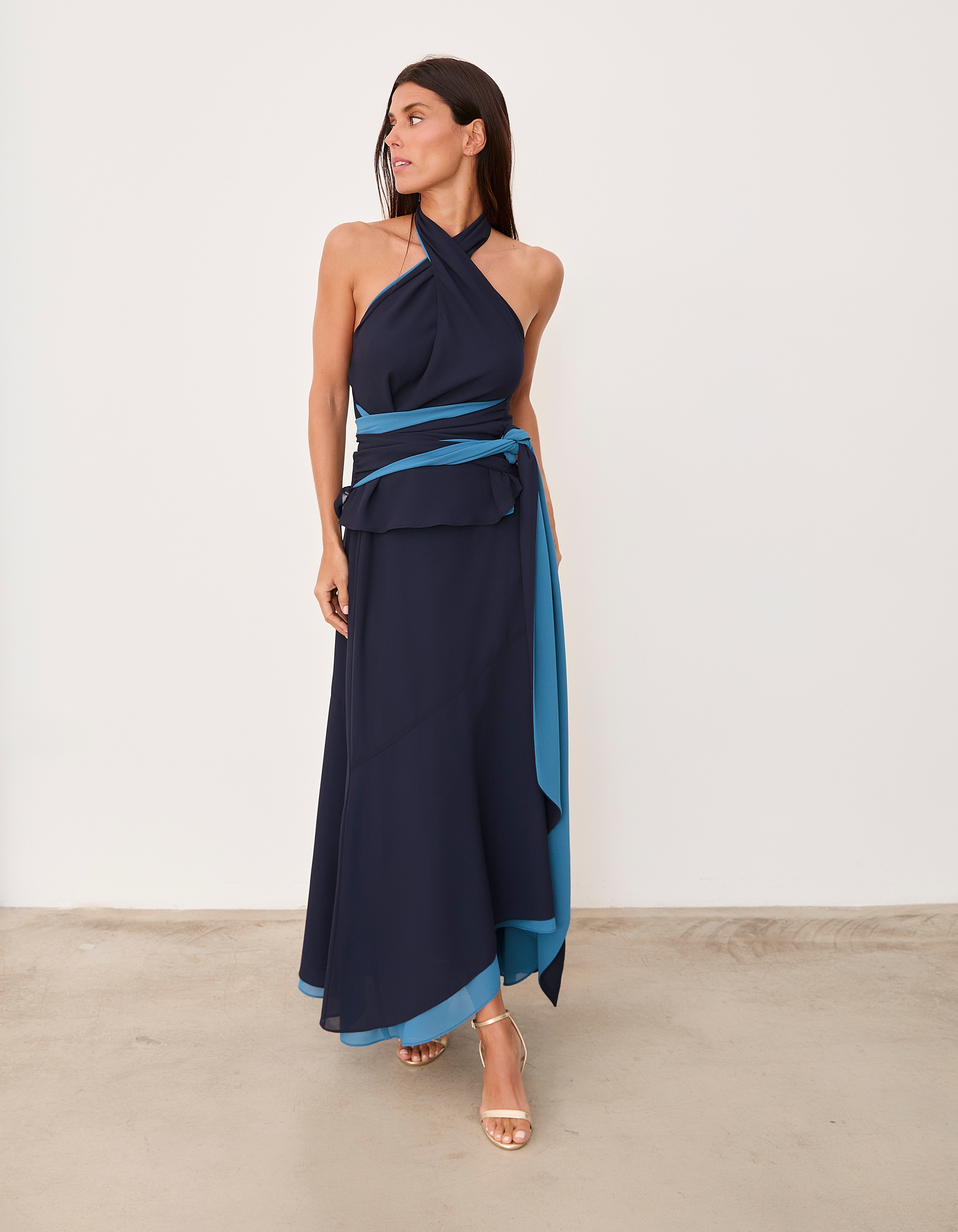 FALDA MEG AZUL MARINO