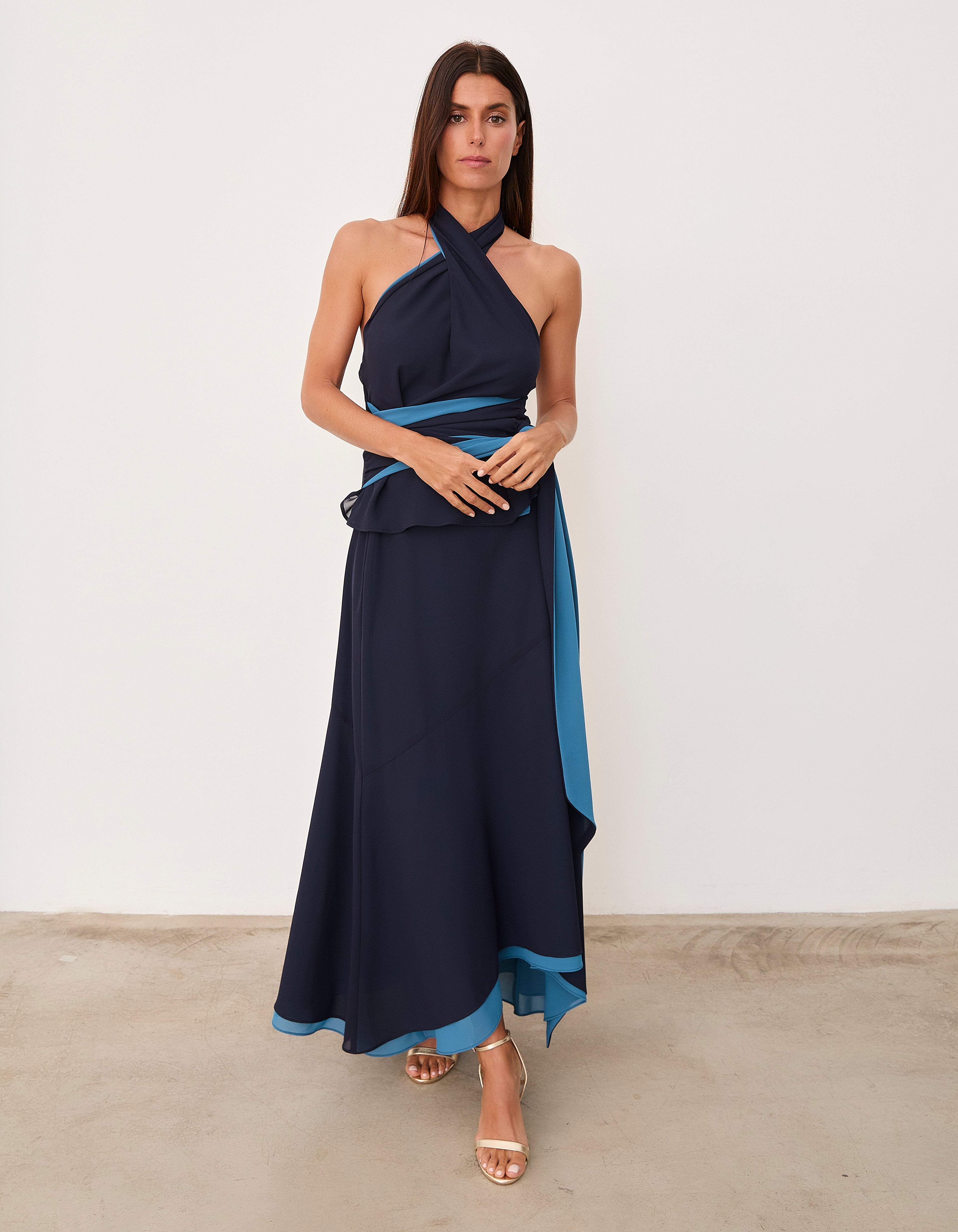 FALDA MEG AZUL MARINO