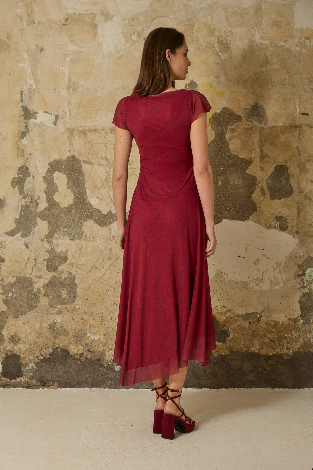 VESTIDO MANU BURDEOS