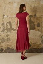 VESTIDO MANU BURDEOS