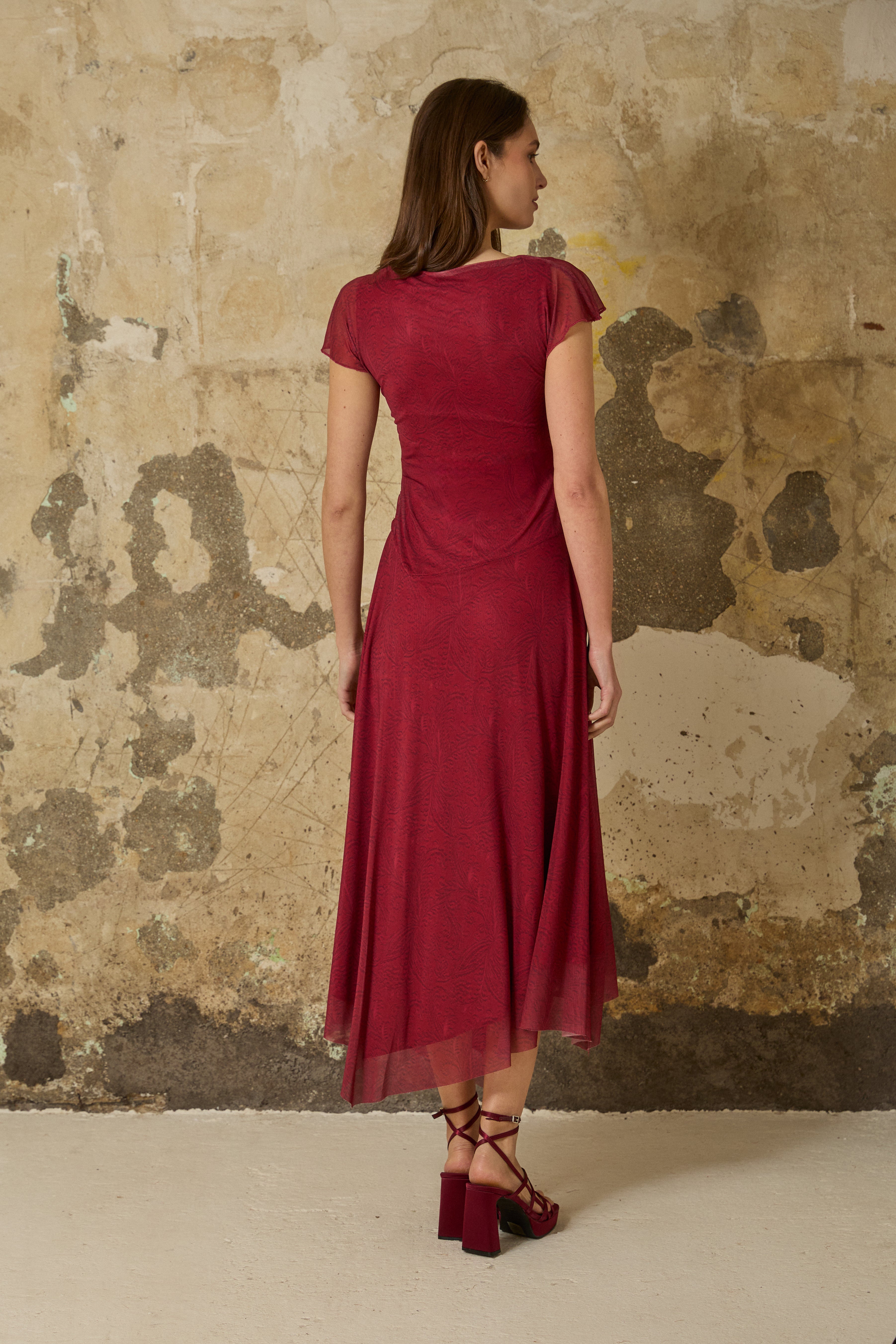 VESTIDO MANU BURDEOS