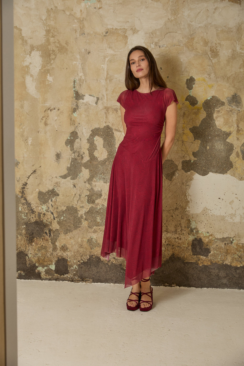 VESTIDO MANU BURDEOS