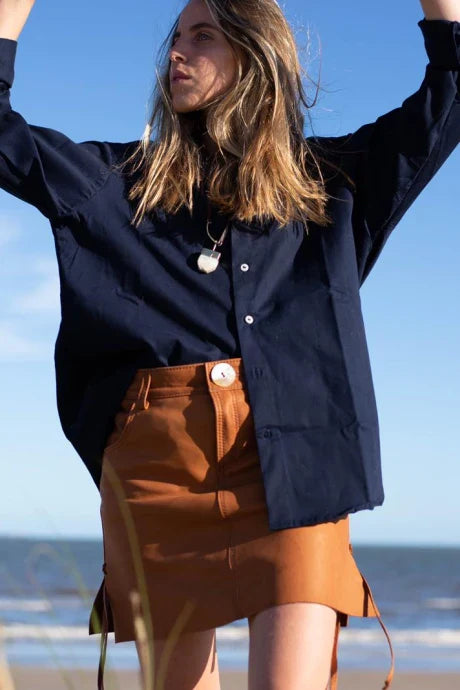 FALDA CRAWFORD MINI  - CAMEL