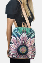 Mochila de Mujer y Bolso de hombro grande BagPack Mándalas Love Flower | CHULA Tulum