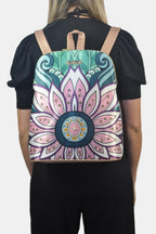 Mochila de Mujer y Bolso de hombro grande BagPack Mándalas Love Flower | CHULA Tulum