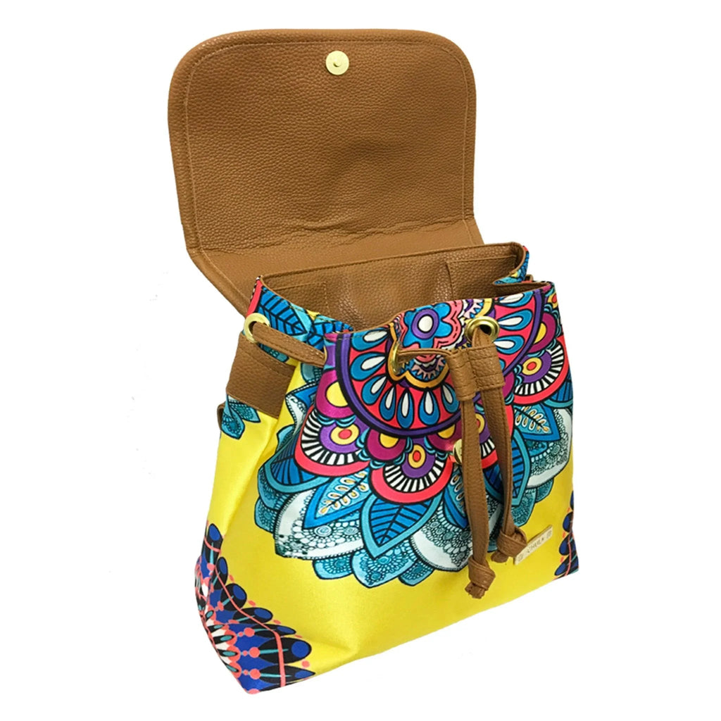 Mochila de Mujer grande BagPack Celine Mandala Amarilla | CHULA Tulum