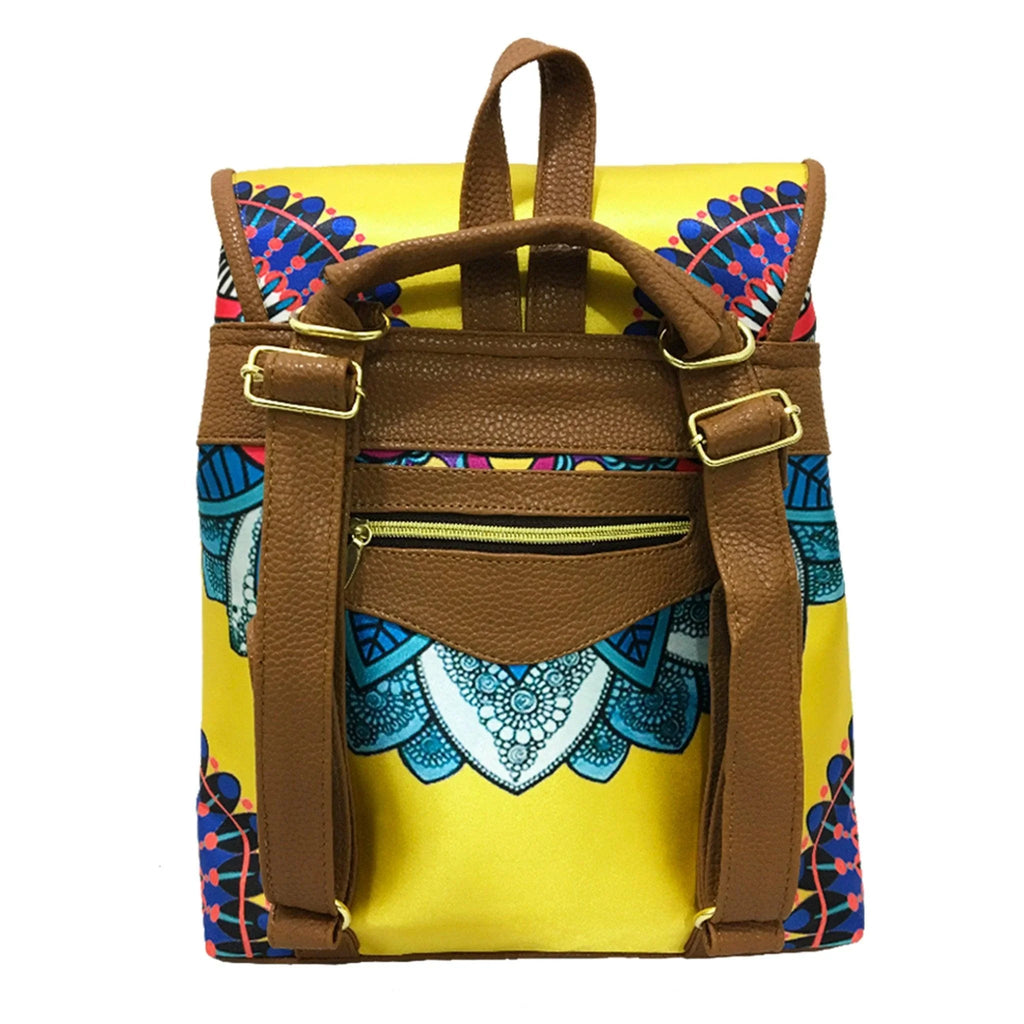 Mochila de Mujer grande BagPack Celine Mandala Amarilla | CHULA Tulum