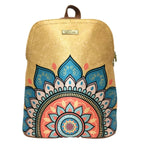 Mochila de Mujer y Bolso de hombro grande BagPack Mandala Dorada | CHULA Tulum
