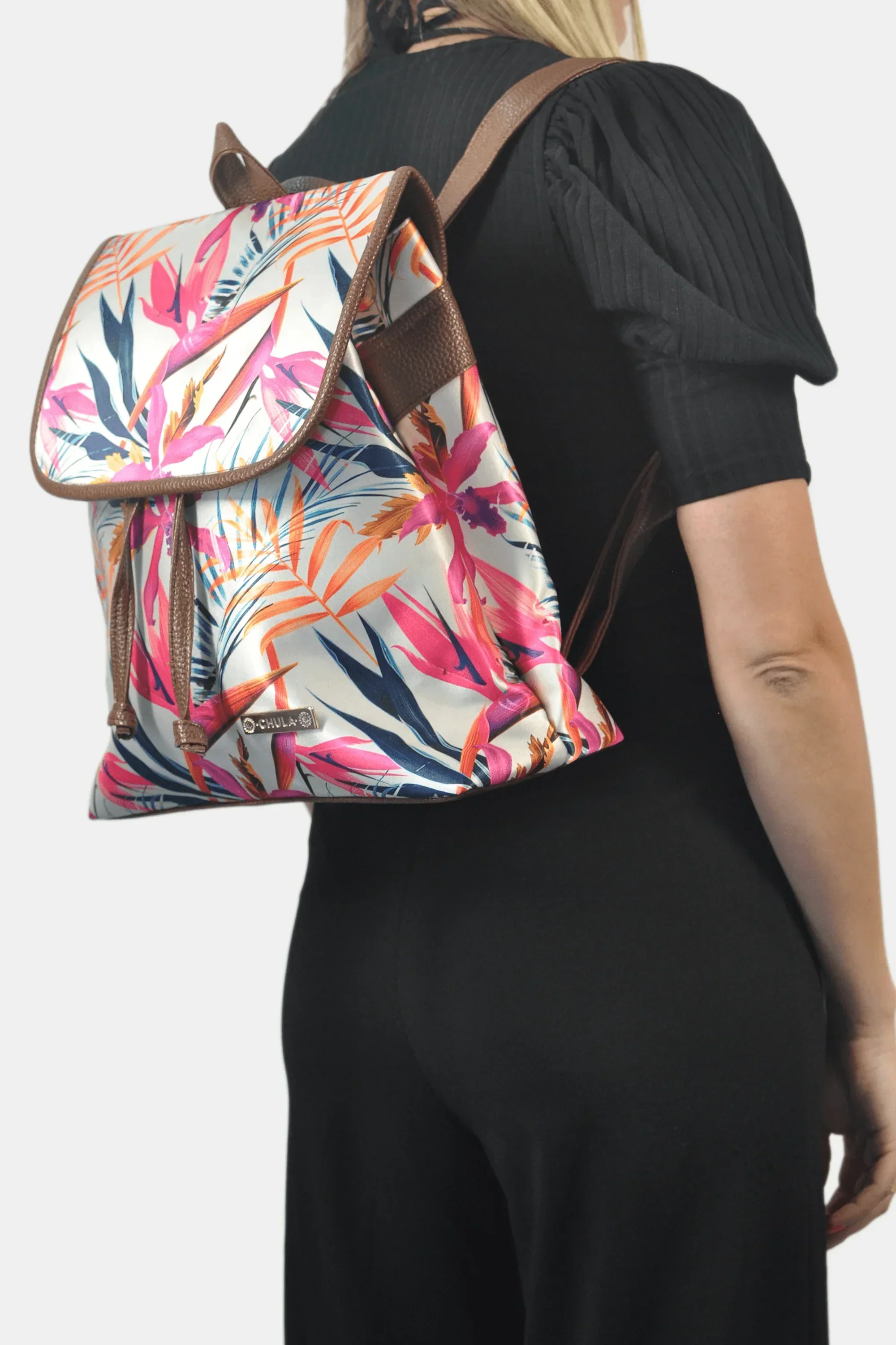Mochila de Mujer grande BagPack Celine Paraíso de Orquídeas | CHULA Tulum