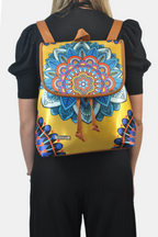 Mochila de Mujer grande BagPack Celine Mandala Amarilla | CHULA Tulum