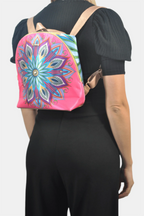 Mochila pequeña de Mujer y Bolso de hombro Mini BackPack Mandala Rosa | CHULA Tulum