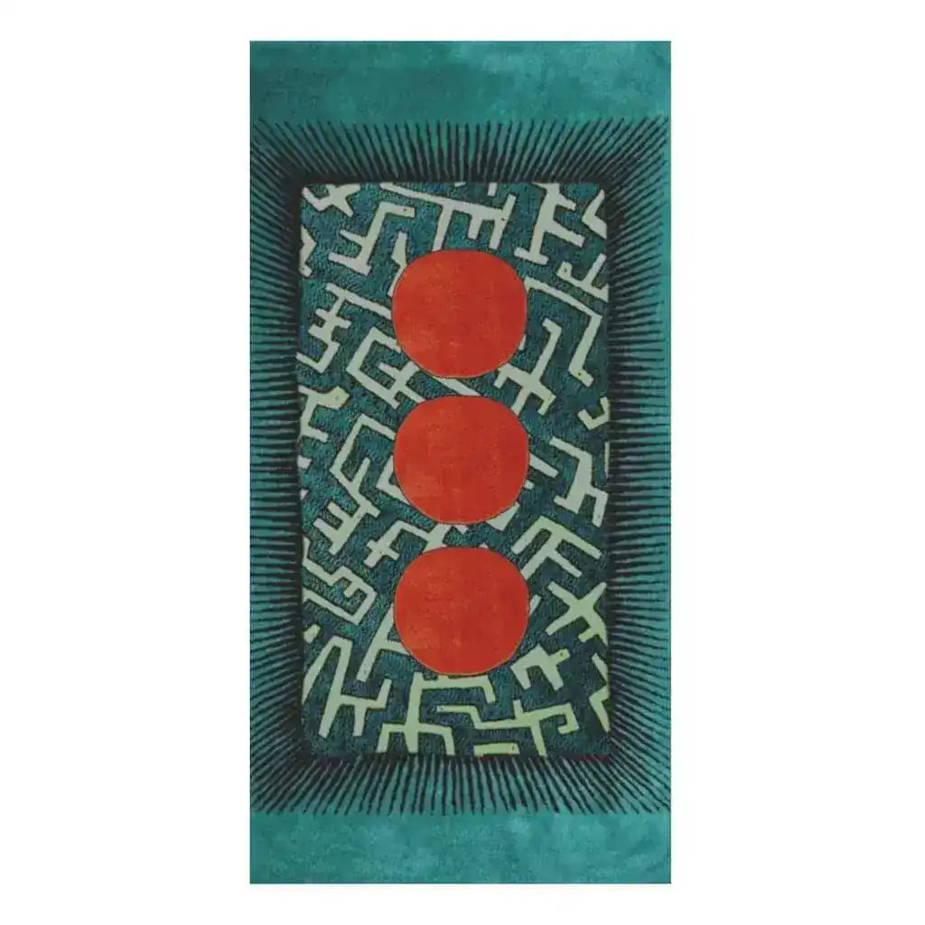 Modern Oriental Maze Bath Towel