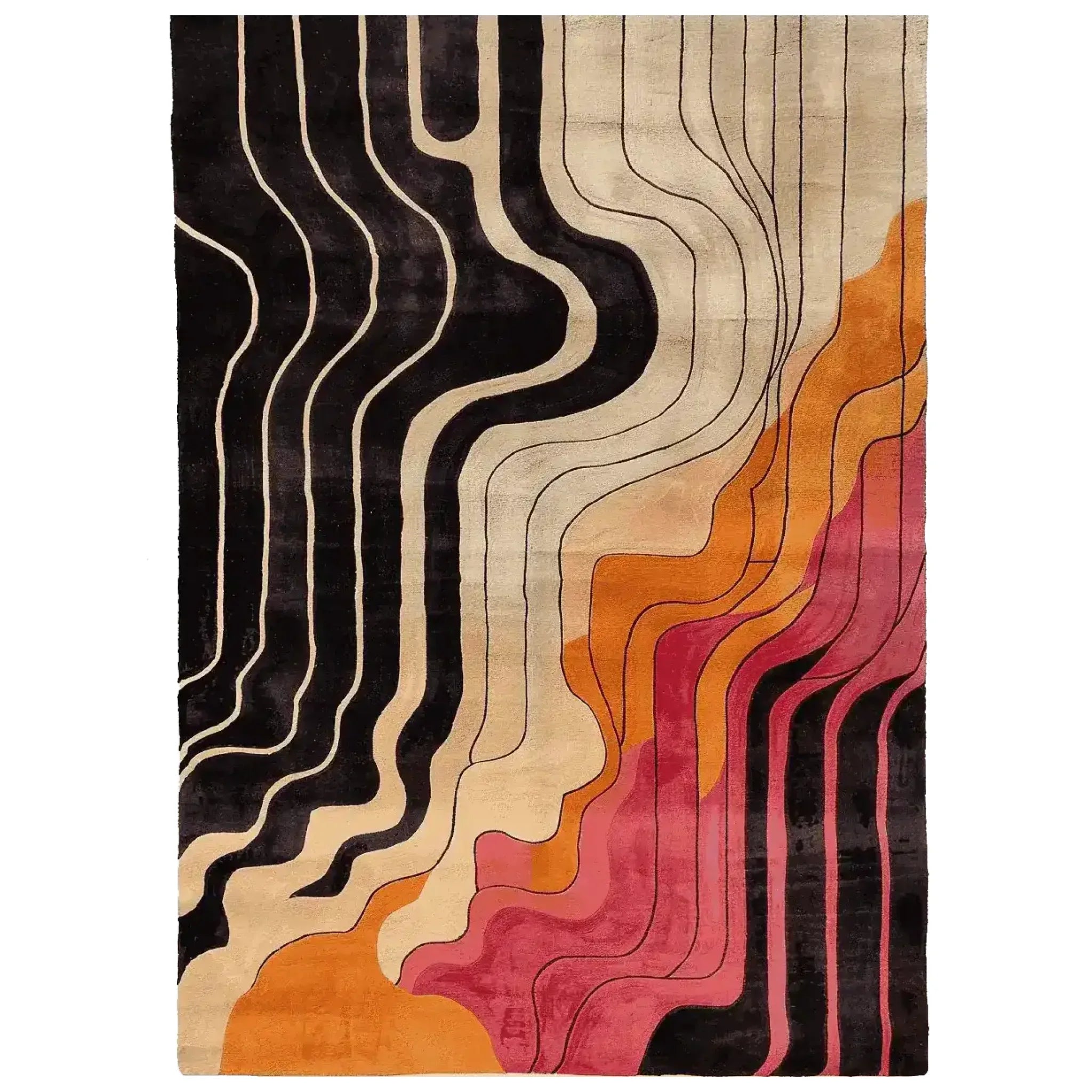 Molten Rhythm Drift Hand Tufted Rug