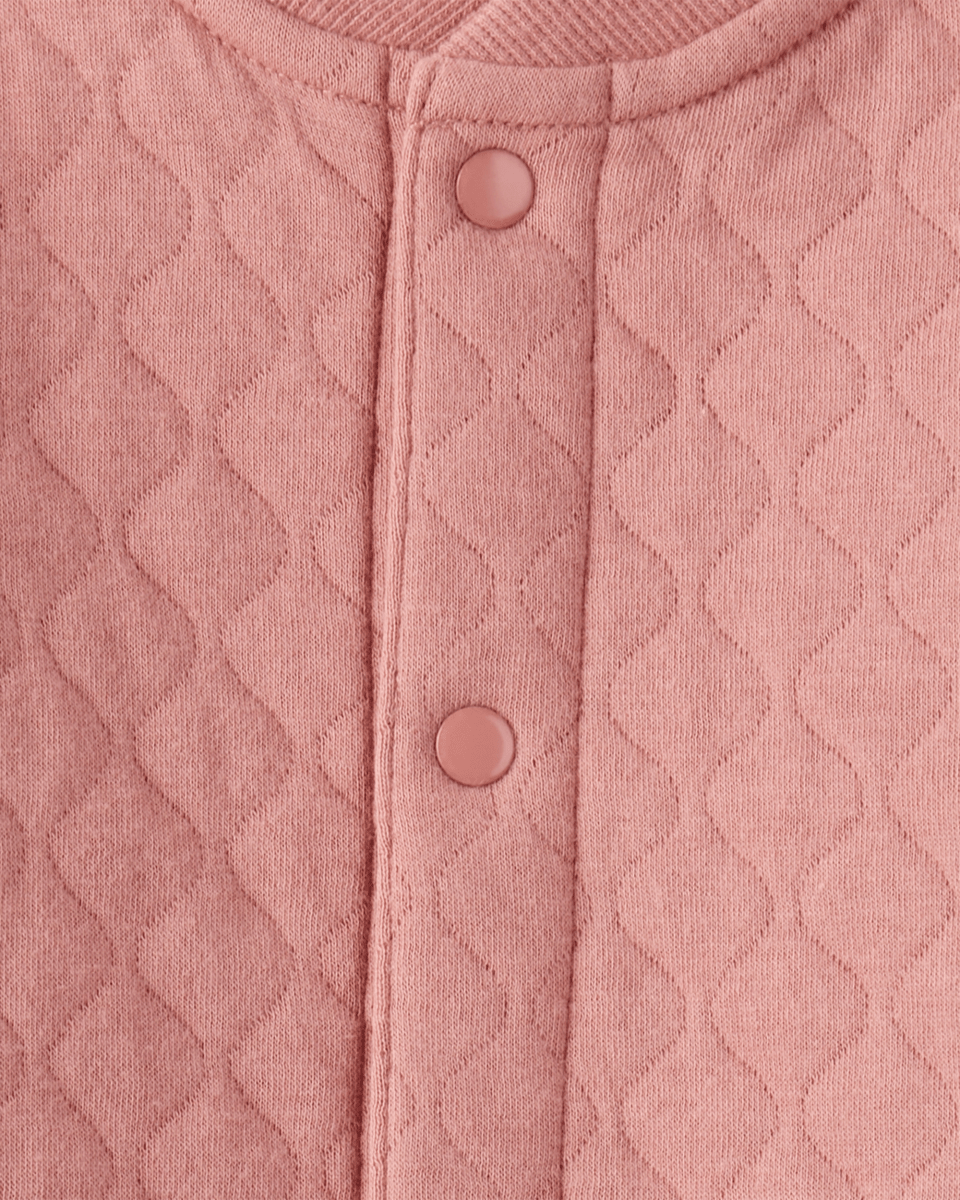 Mono acolchado rosa de manga larga