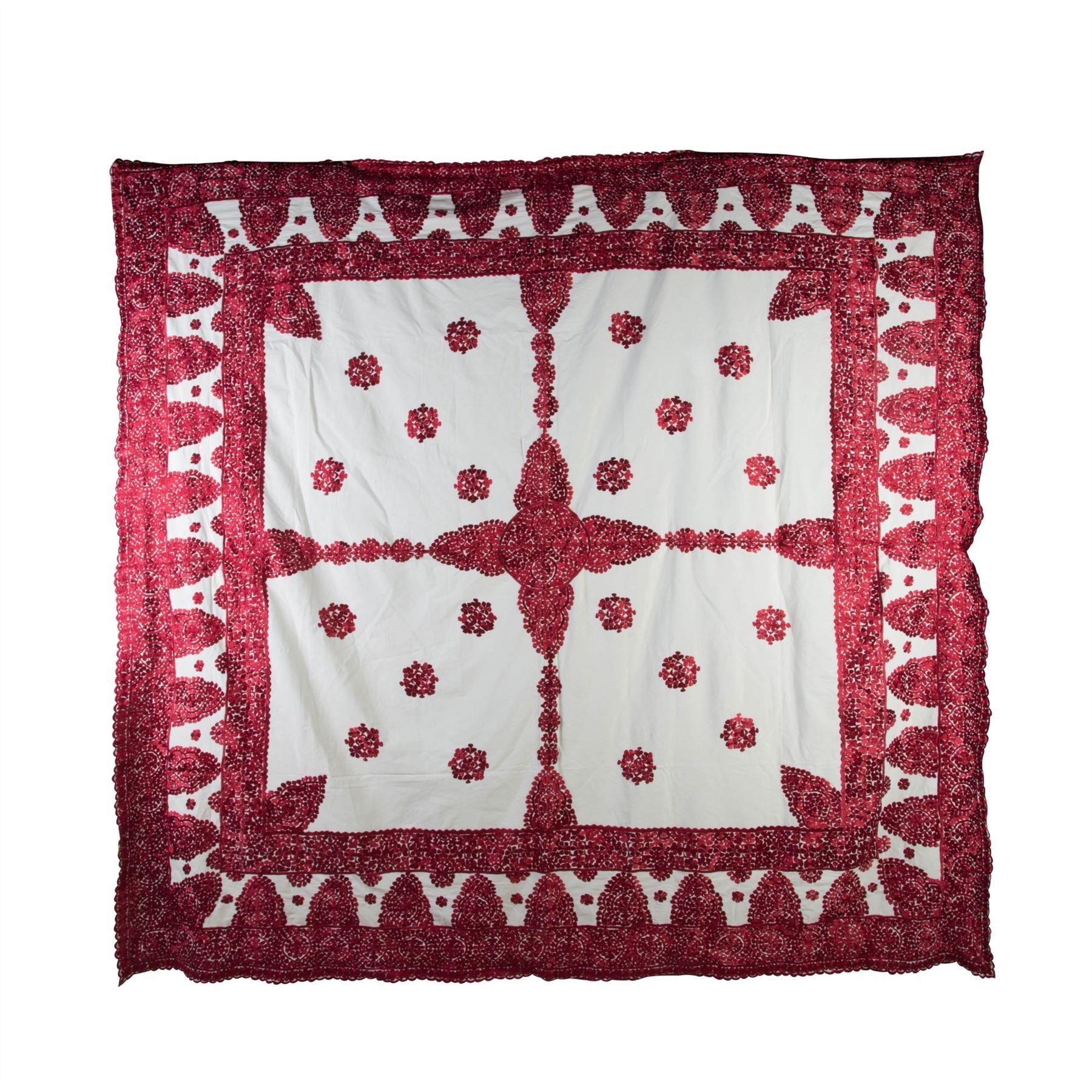 Moroccan Silk Embroidered Throw By Sister Parish Design