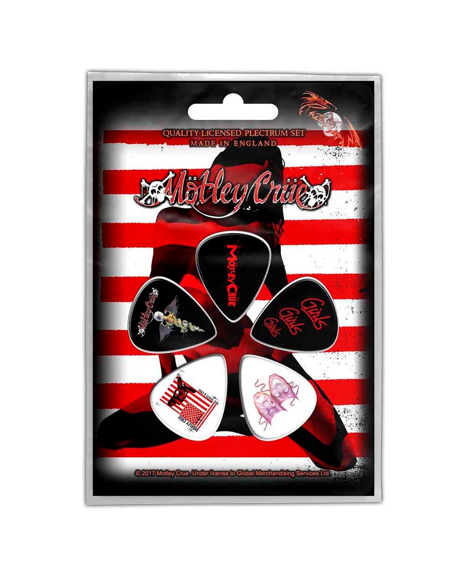 Motley Crue - Pack de púas "Red, White & Crue"