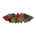 Multi-colored Maple Leaf Beaded Table Runner