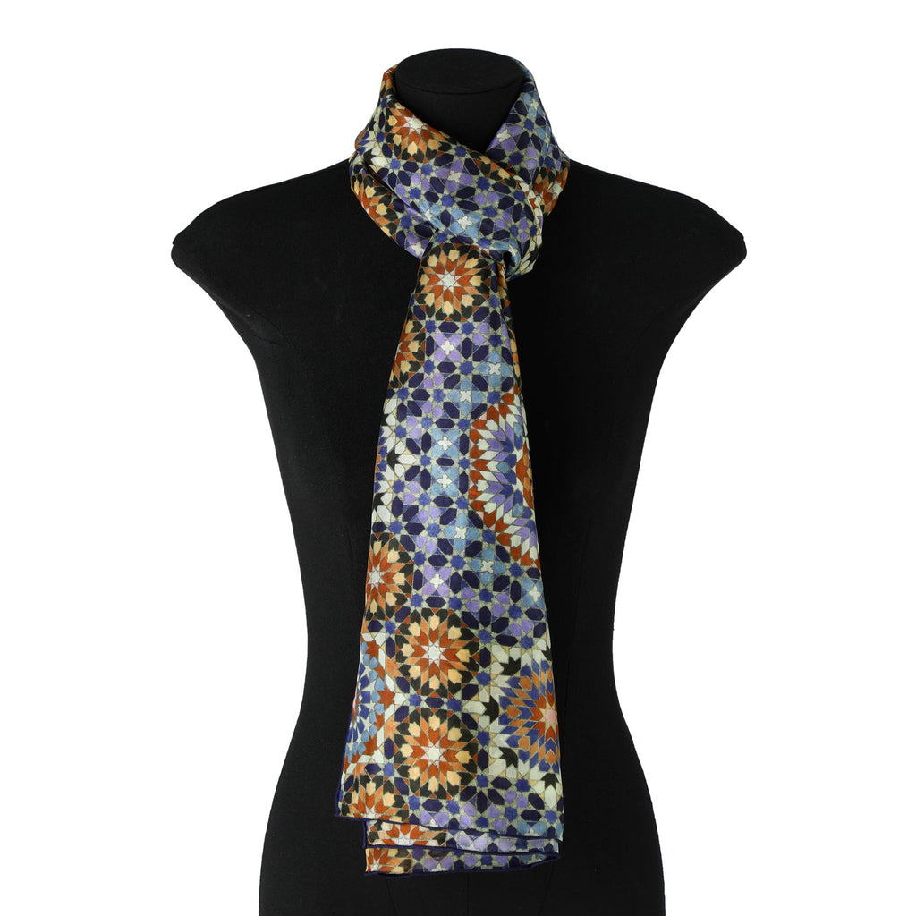 Purple & Brown Silk Scarf Baraka V2