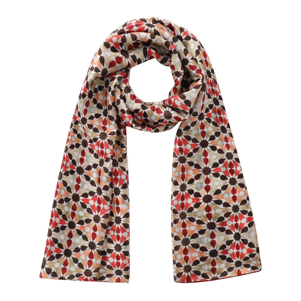 Islamic Mosaic Tile Silk Scarf Suhail V1