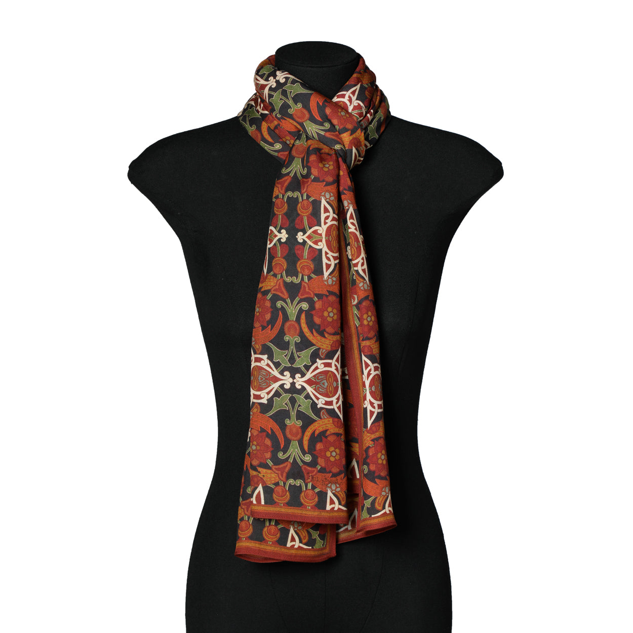 Elegant Women's Scarf with Islamic Art-Inspired Print Samani
