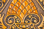 Islamic Art Leather Wall Art Decoration Piece Paños de Sebka Gold