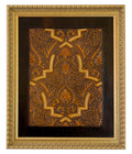 Islamic Art Leather Wall Art Decoration Piece Paños de Sebka Gold