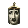 Mustache Lina Cavalieri Candle Jar with Gold Lid