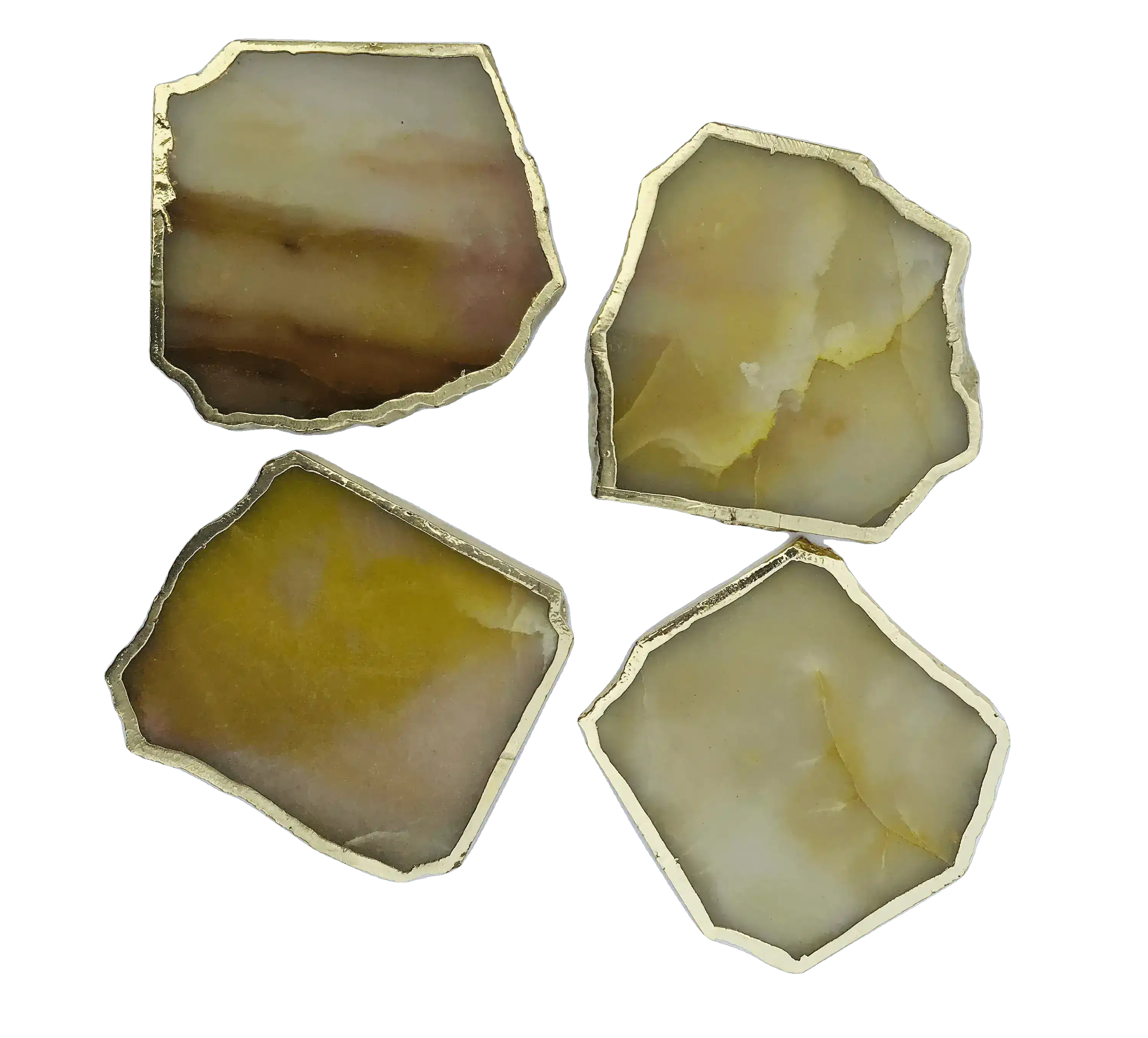 Mustard Agate Aventurine Coaster Set of 4