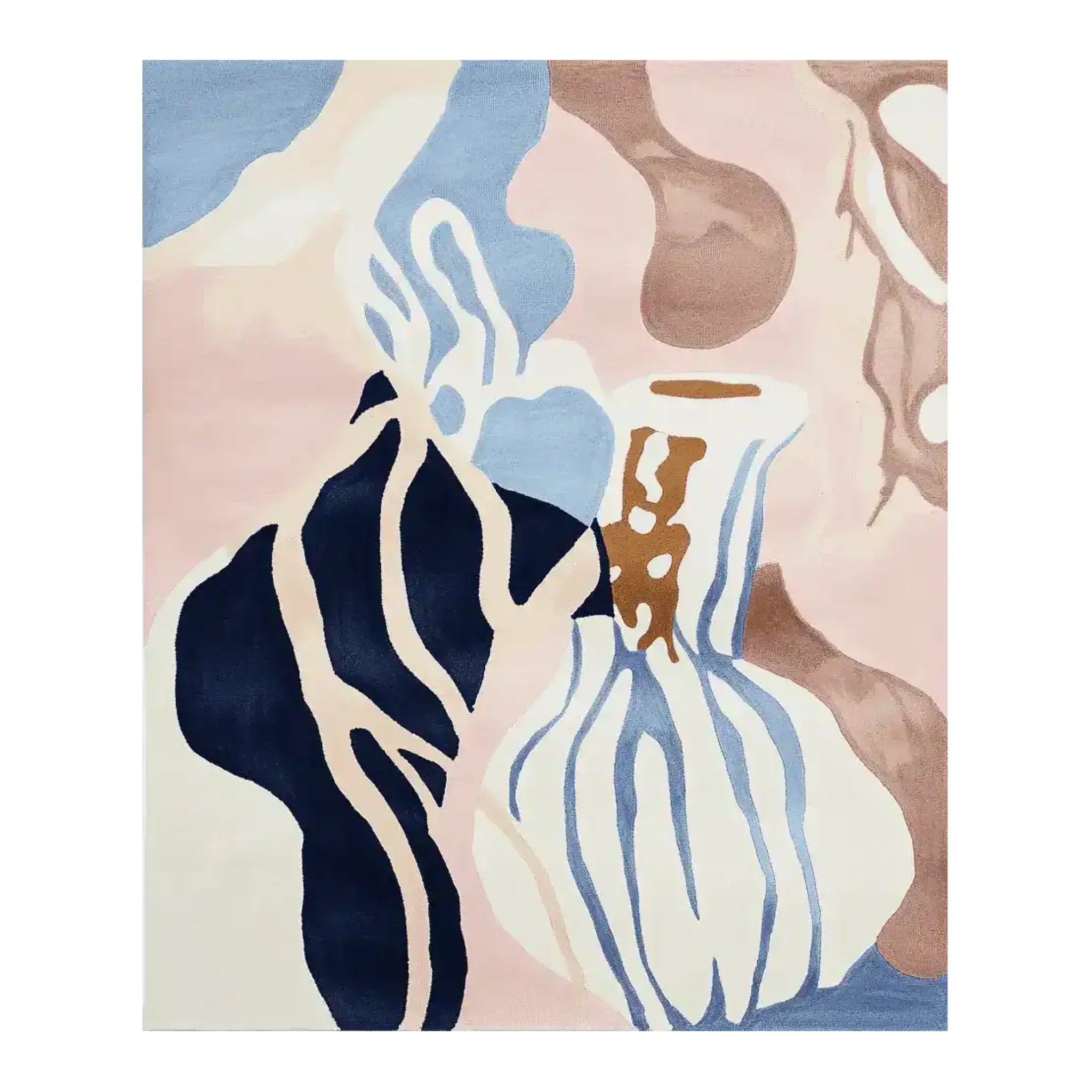 Muted Memory Vase Hand Tufted Rug