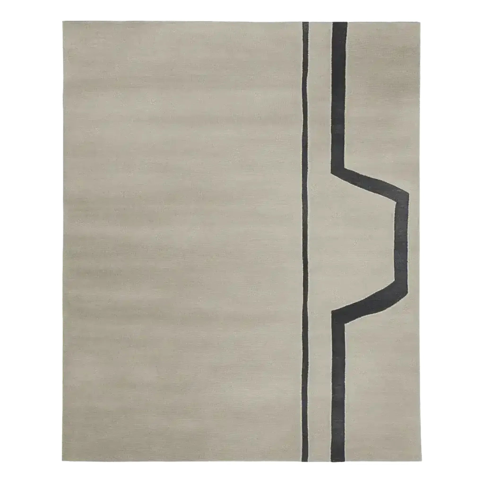 Muted Modern Line Hand Tufted Rug