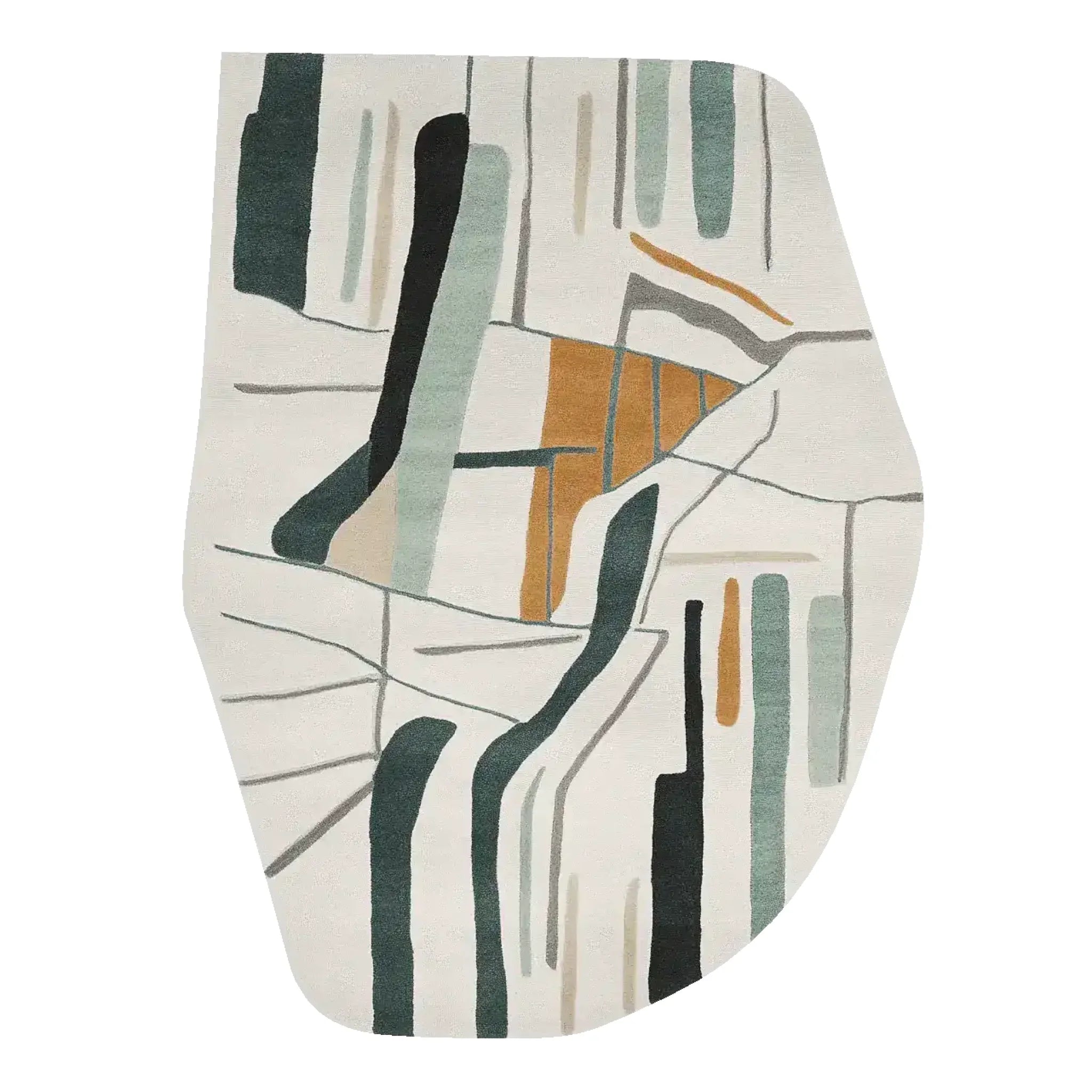 Muted Thought Pattern Hand Tufted Rug