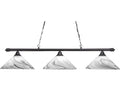 Toltec Lighting Oxford 3-Light Bar with Onyx Swirl Glass Shades