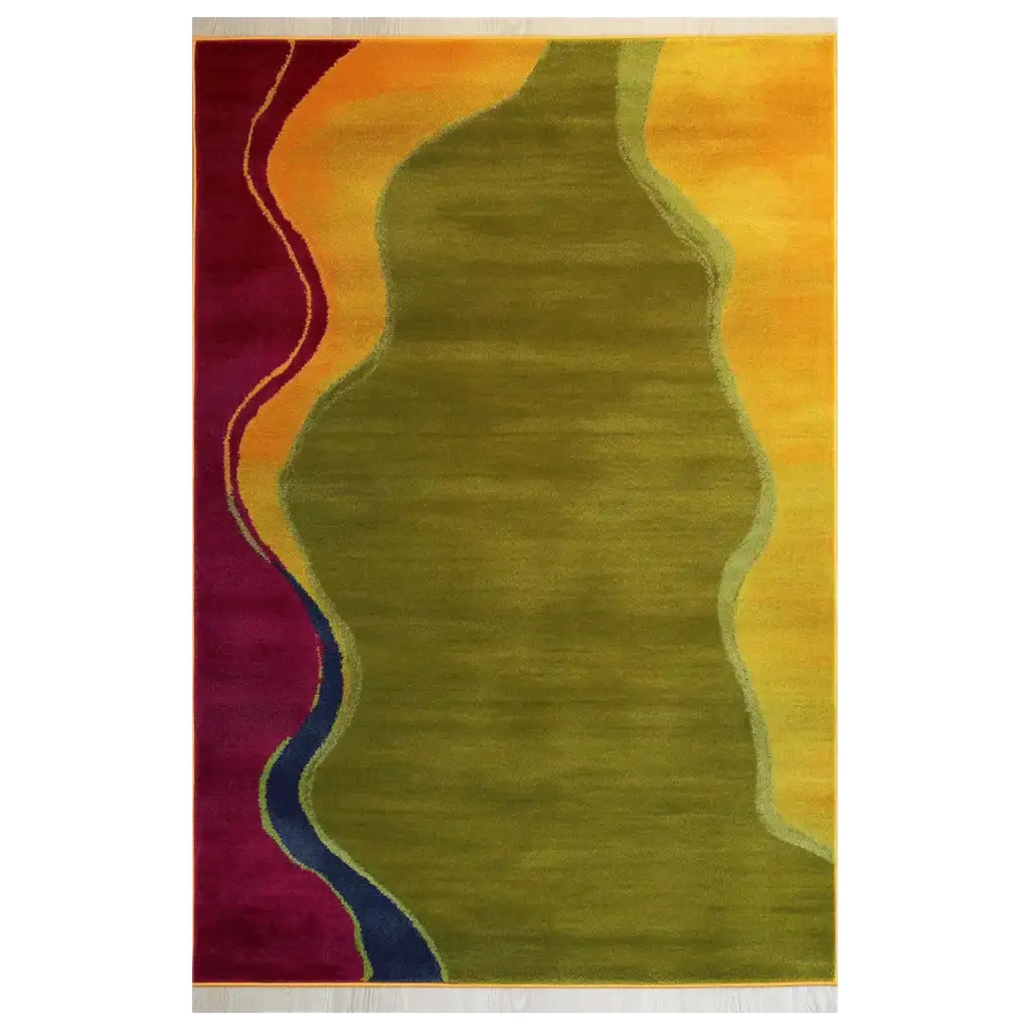 Mystic Frame Echo Knotted Wool Rug