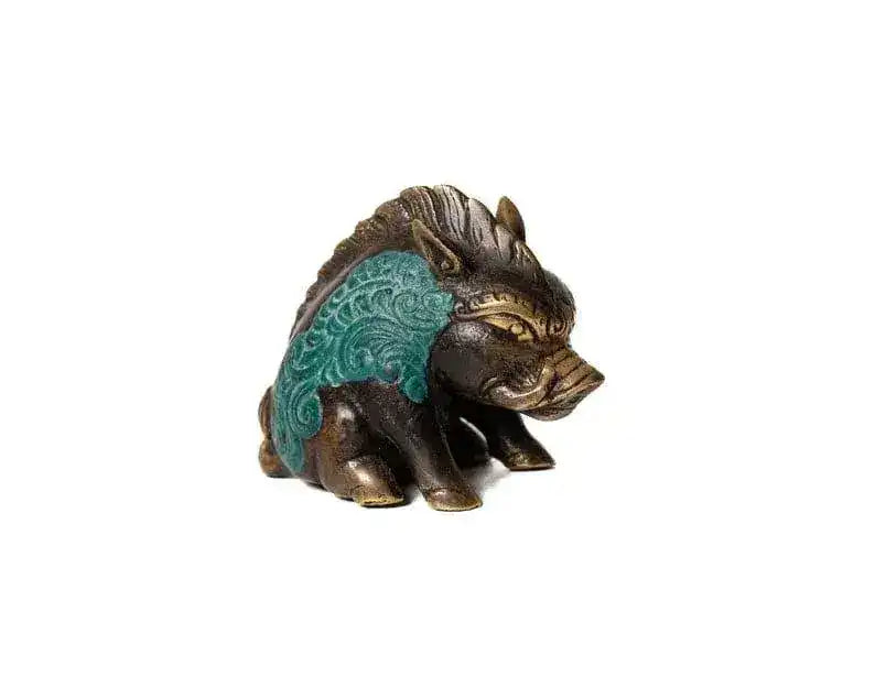 Mystical Pig Brass Figurine