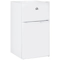 3.2 Cu.Ft Mini Fridge with Freezer Double Door Compact Refrigerator Energy Efficient White