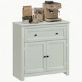 Modern Storage Sideboard with Adjustable Shelves & Drawer for Living Room, Green