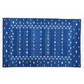 Narita Natural Vegetable Dyed Indian Dhurrie Reversible Cotton Rug - Blue