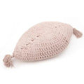 Cojín decorativo bohème algodon crochet PLUME ROSE NUDE