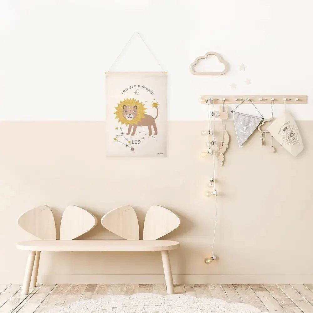 Mural habitación infantil zodíaco horóscopo LITTLE LEO