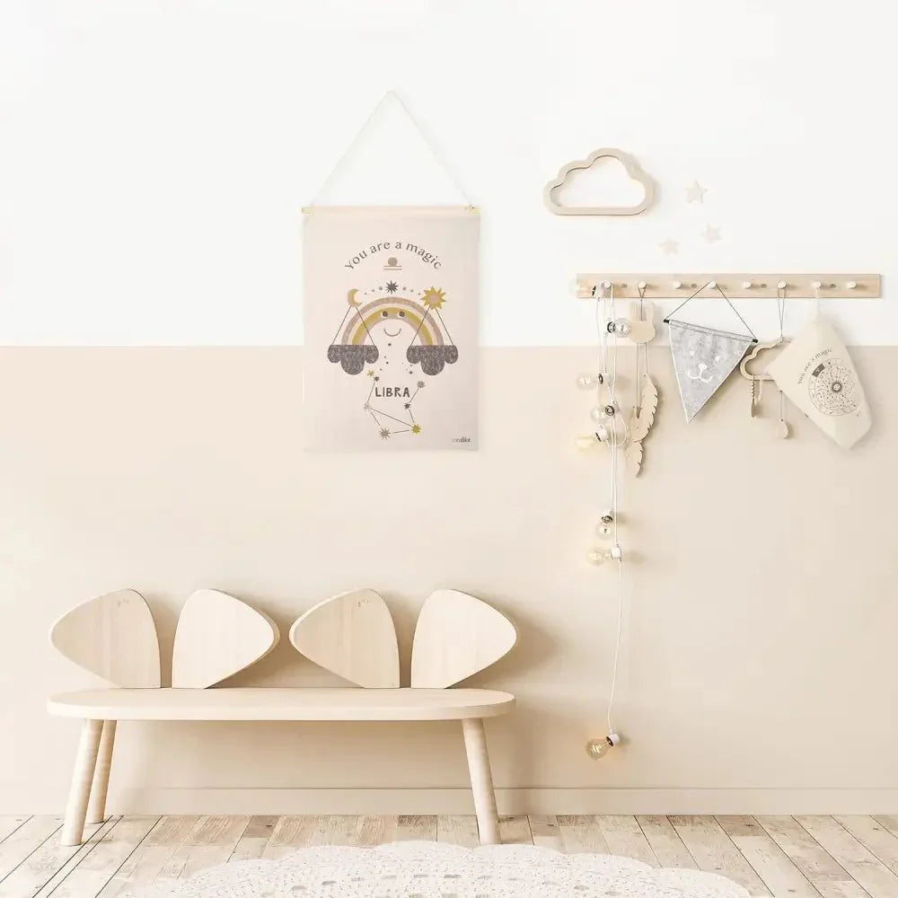 Mural habitación infantil zodíaco horóscopo LITTLE LIBRA
