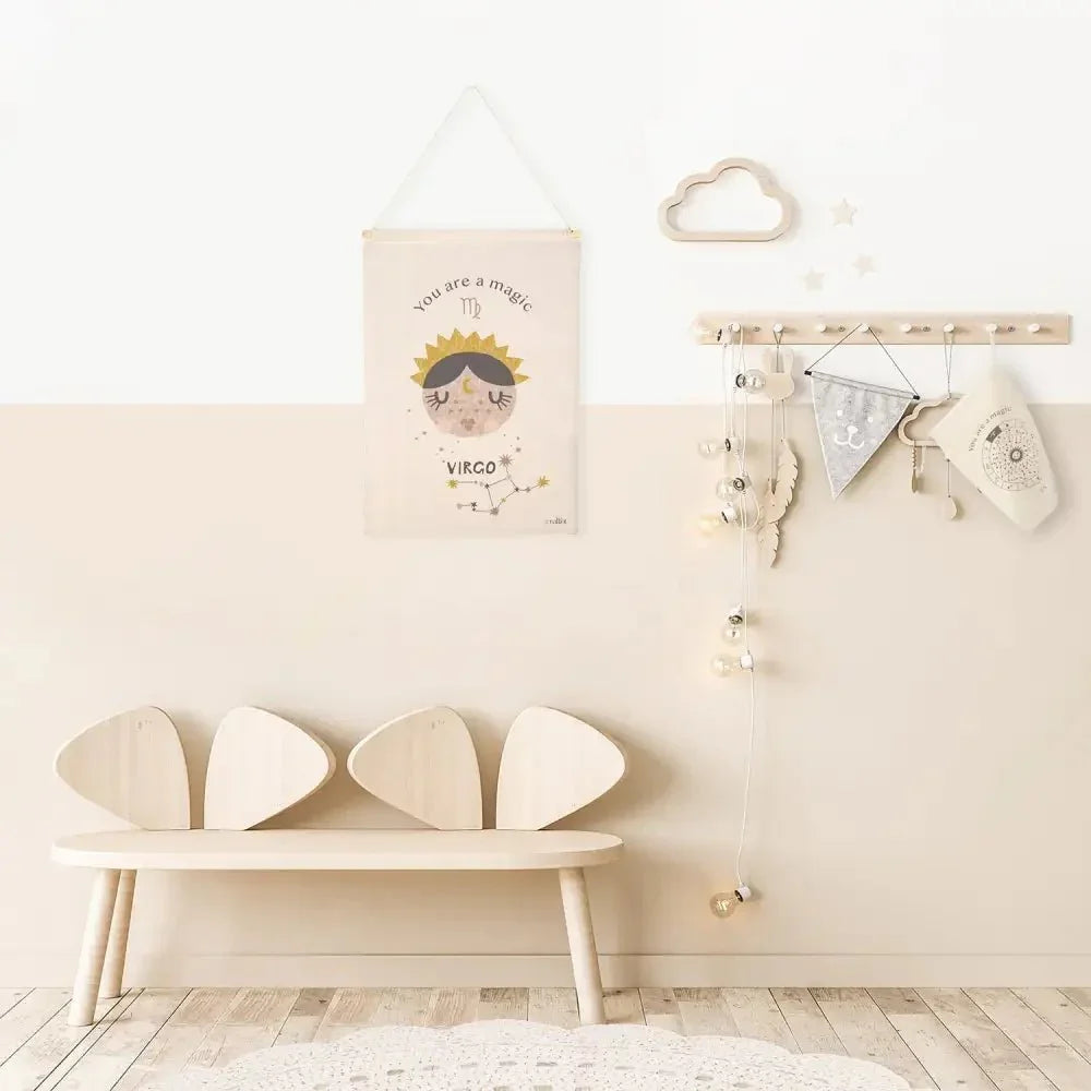 Mural habitación infantil zodíaco horóscopo LITTLE VIRGO